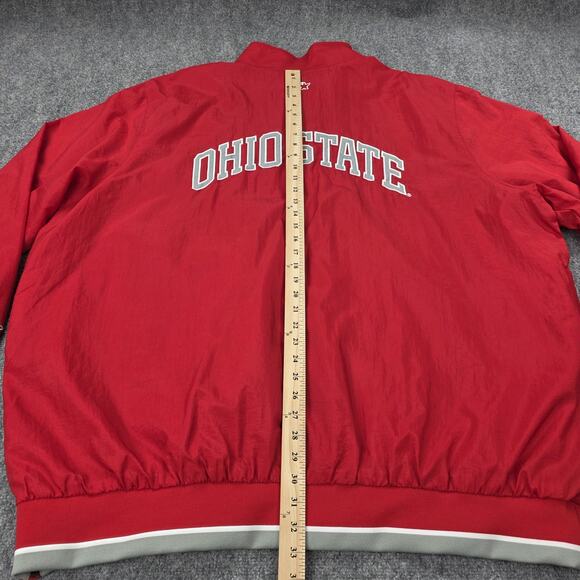 Ohio State Buckeyes Jacket Mens 4XL Red NCAA Football Starter 1/4 Zip Pullover - Picture 6 of 16